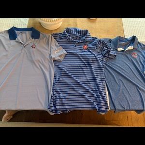 Three men’s Cubs polos